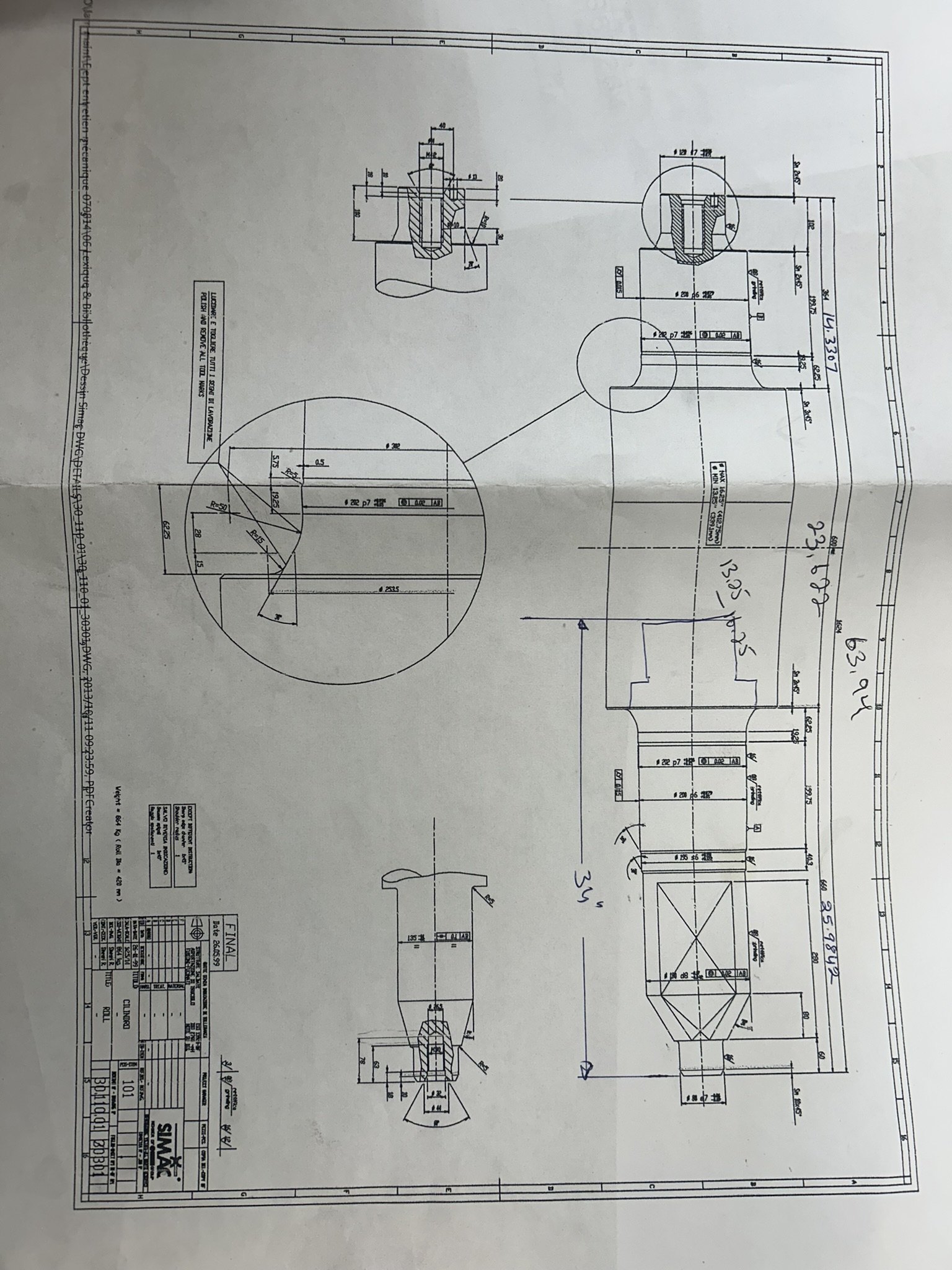 Dimensions and section detail
